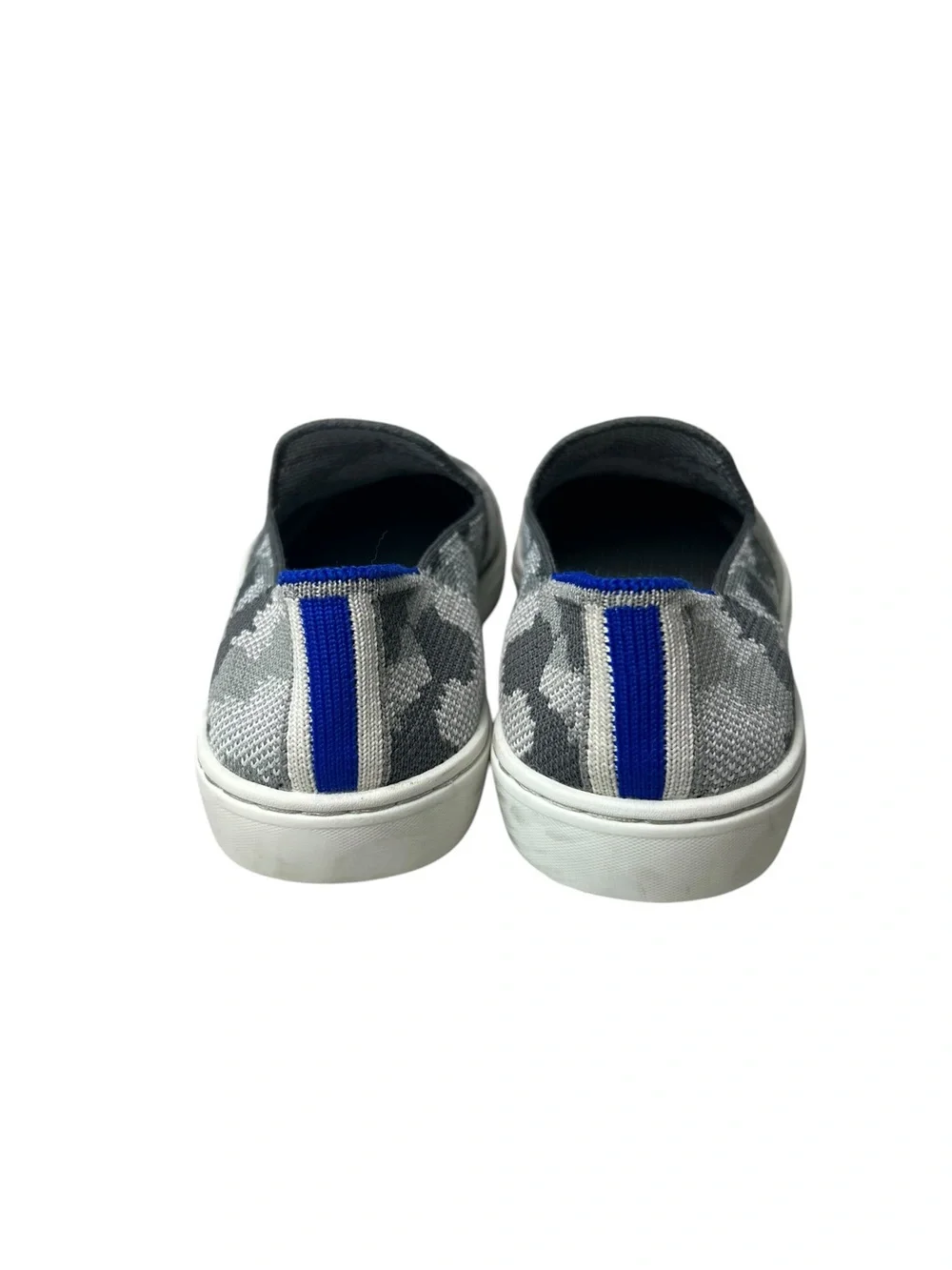 Rothy’s Kids Size 3 Gray Camo Knit Round Toe Slip On Knit Sneaker